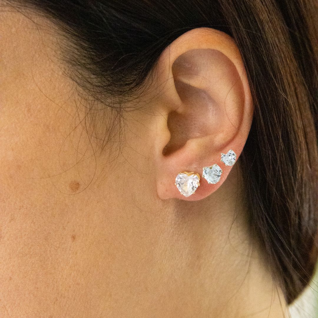 Gold Heart Point of Light Earrings Kit