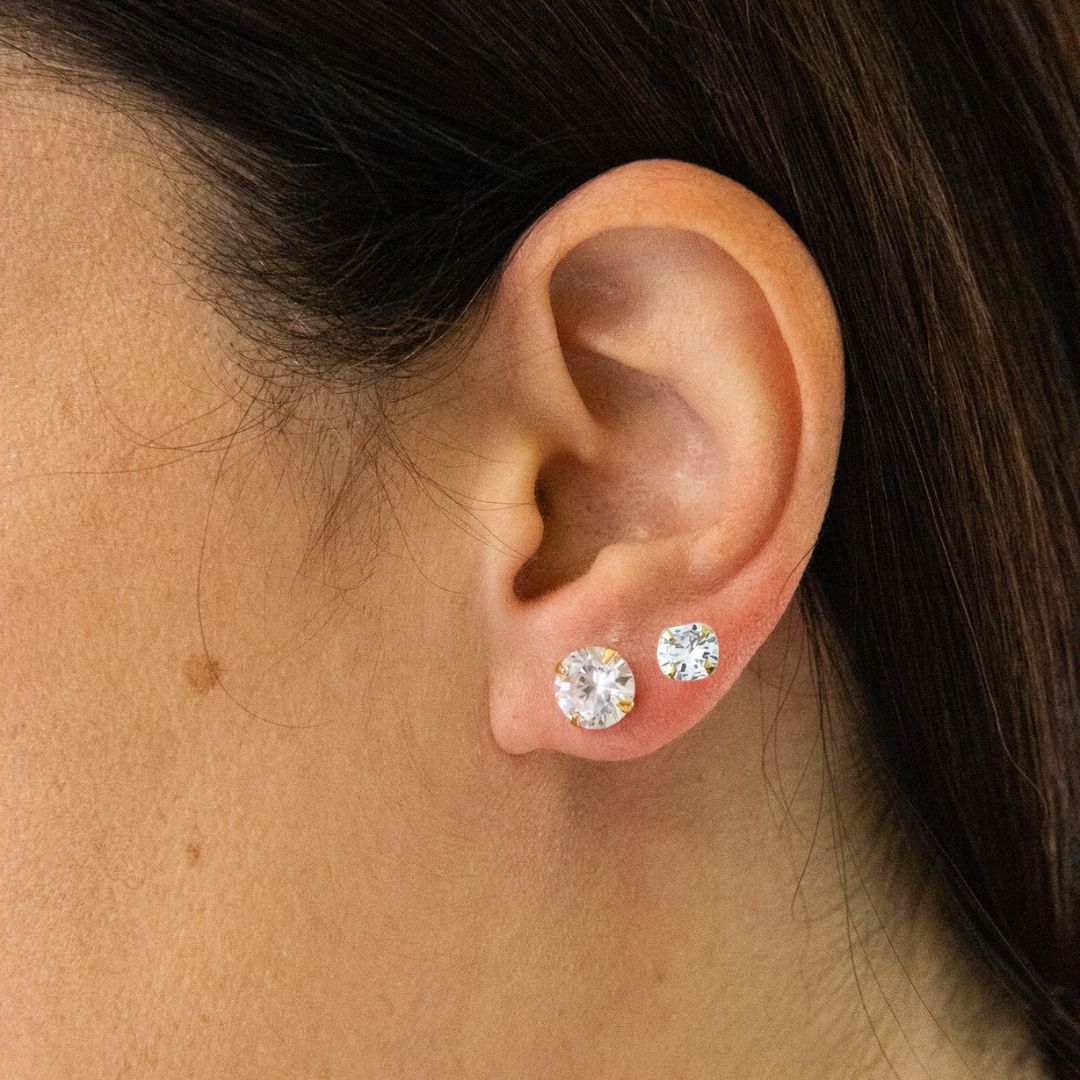 Gold Round Point of Light Earrings Kit