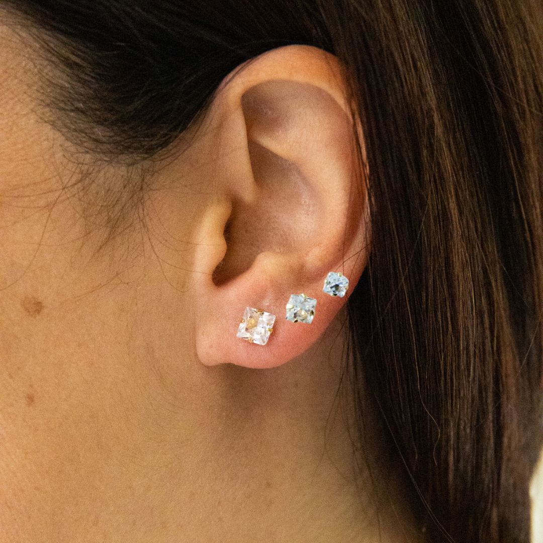 Gold Square Point of Light Earrings Kit