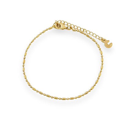 Gold Beaded Chain Bracelet