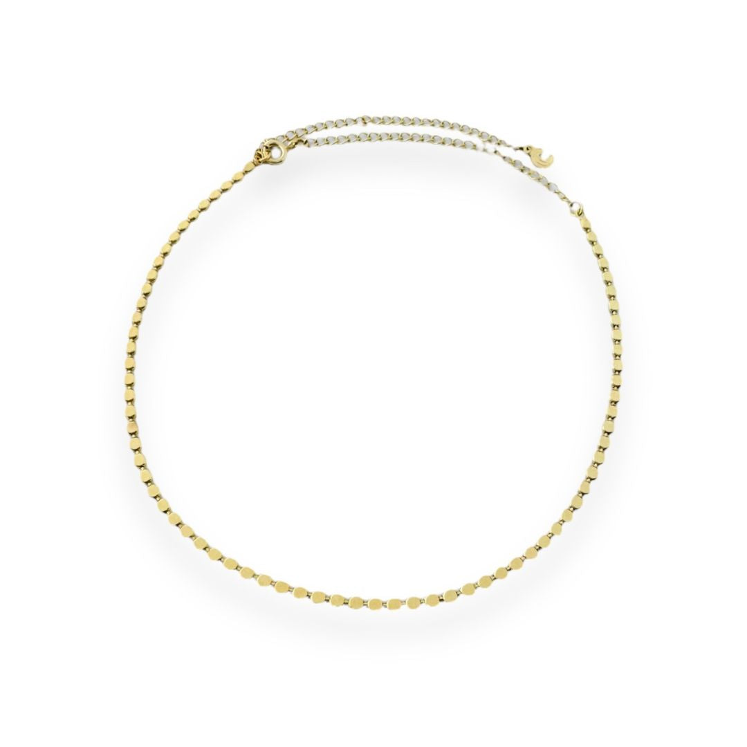 Gold Beaded Chain Choker