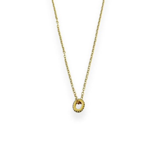 Gold Circle Pendant Necklace