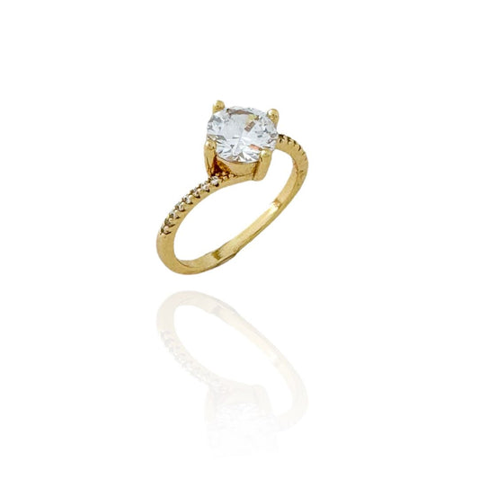 Gold Elegant Solitaire Ring