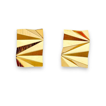 Gold Geometric Rectangular Earrings