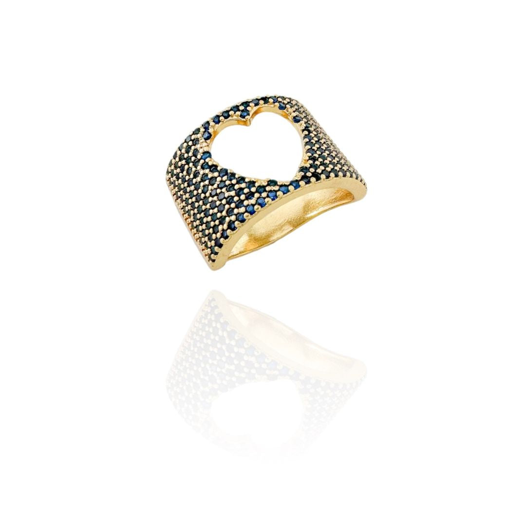 Gold Heart Cutout Ring