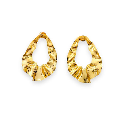 Gold Organic Drop Earrings