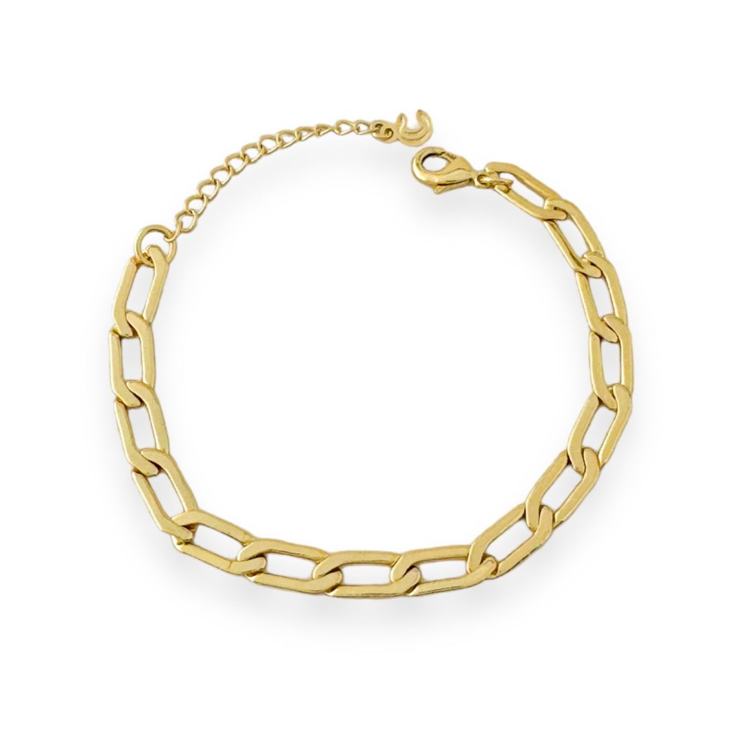 Gold Paperclip Chain Bracelet