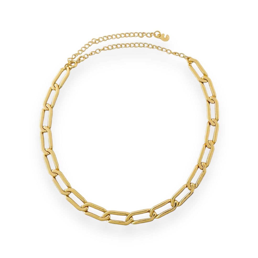 Gold Paperclip Chain Choker