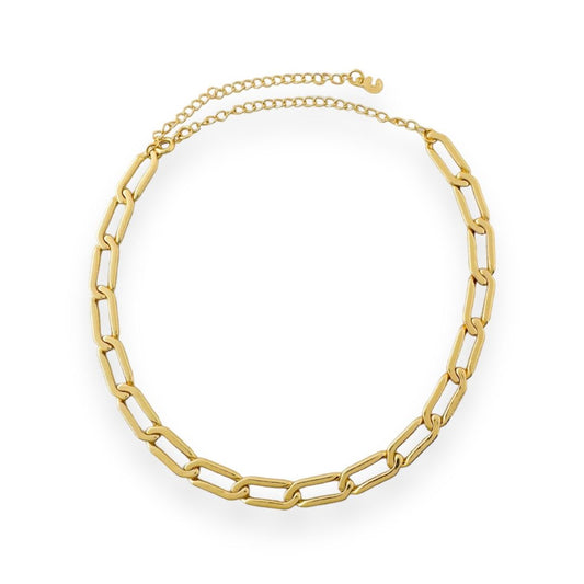 Gold Paperclip Chain Choker