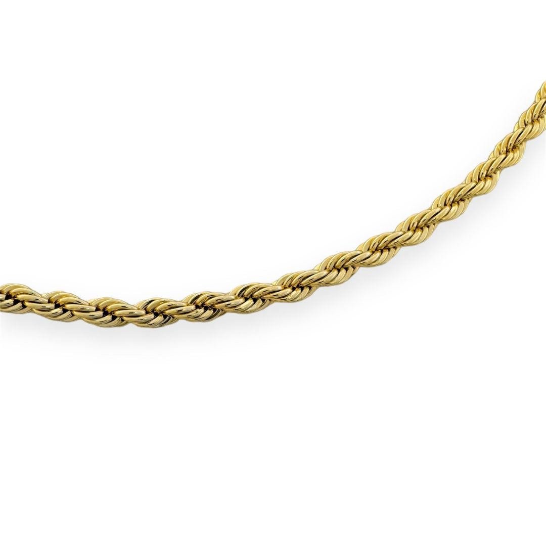 Gold Rope Chain Choker Details