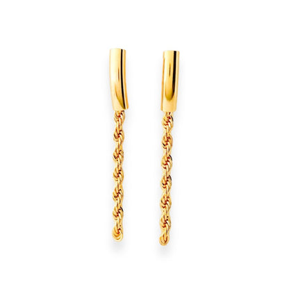 Gold Rope Chain Earrings