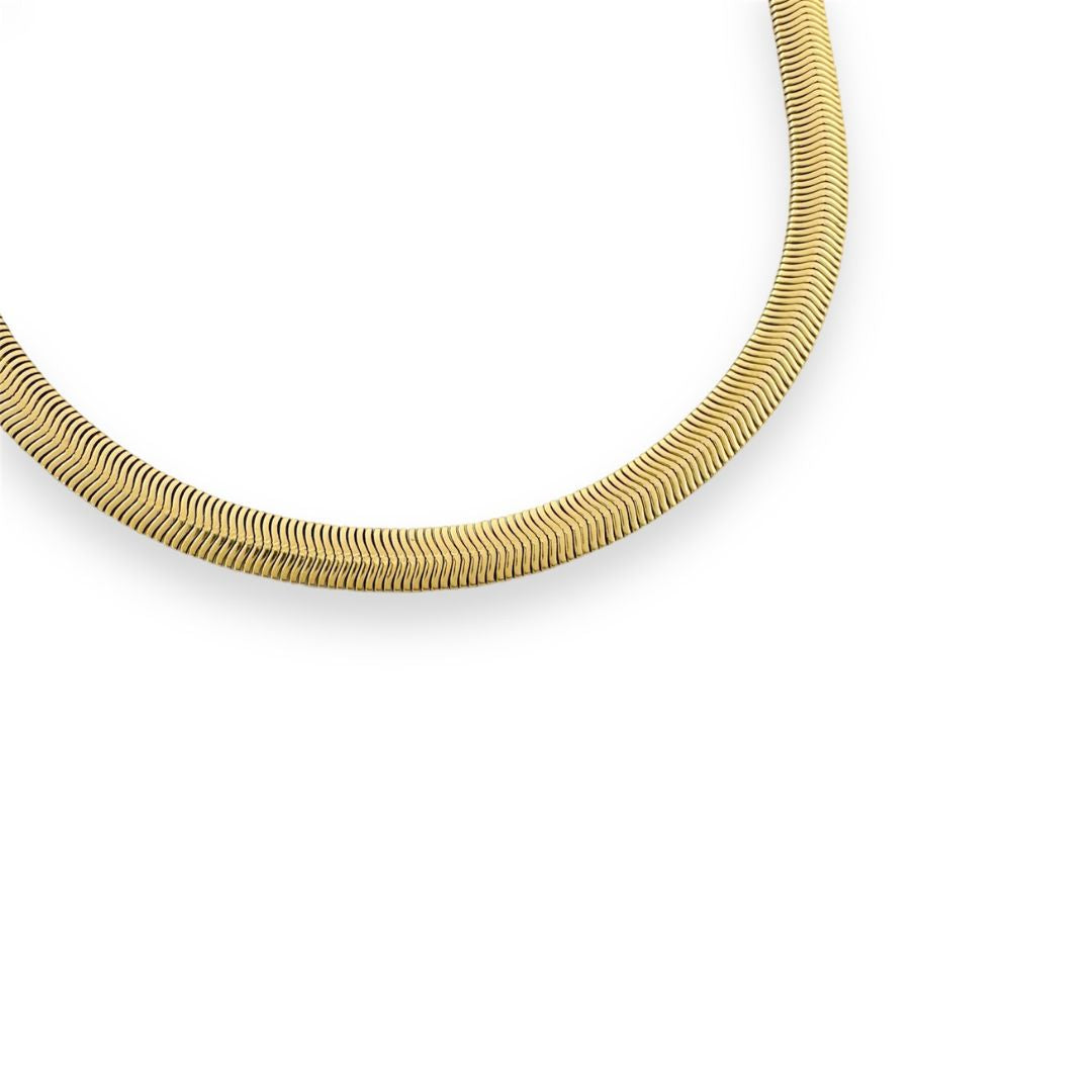 Gold Snake Chain Choker Details