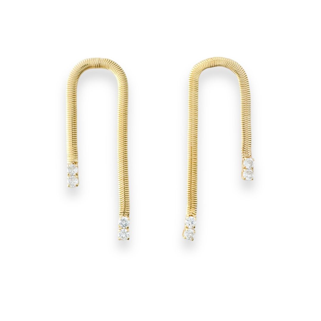 Gold Snake Mesh Earrings