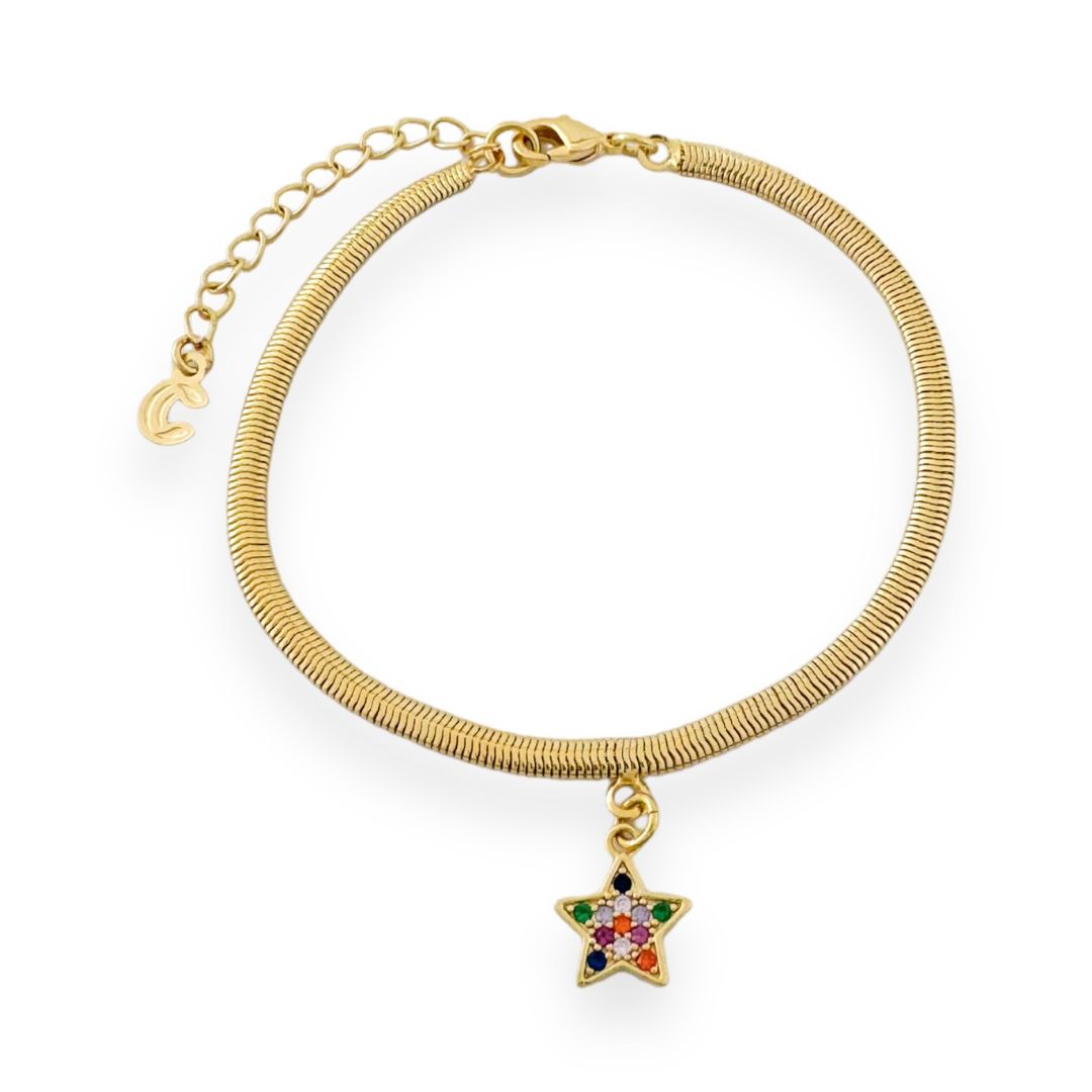 Gold Star Mesh Bracelet