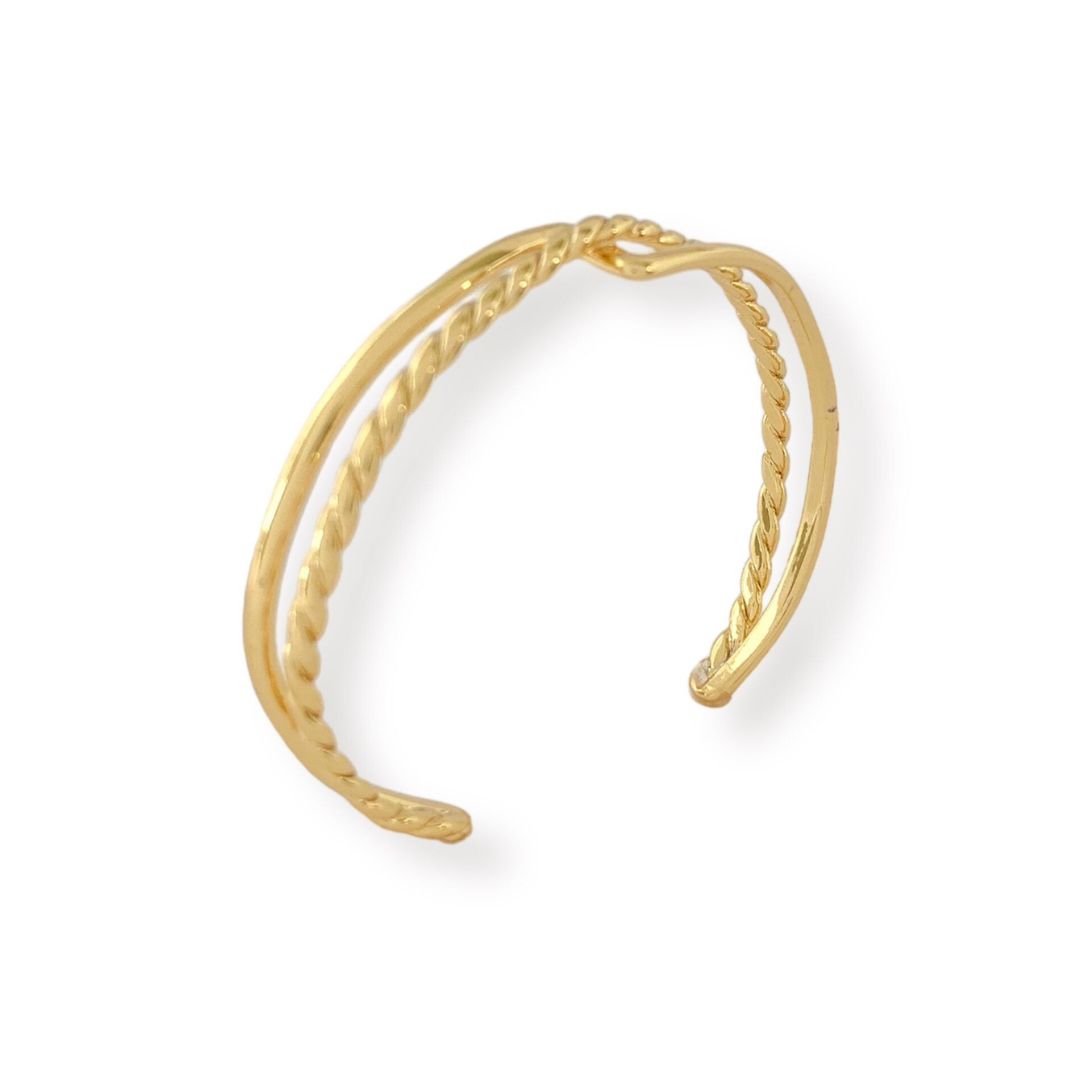 Gold Double Twist Bracelet