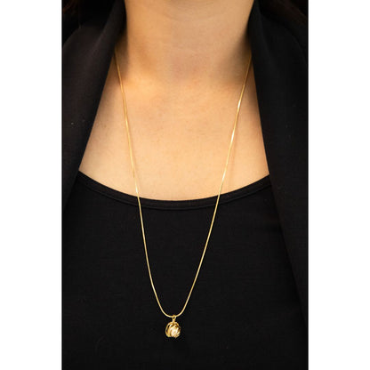 Gold Cage Pendant Necklace