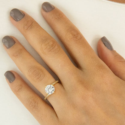 Gold Elegant Solitaire Ring