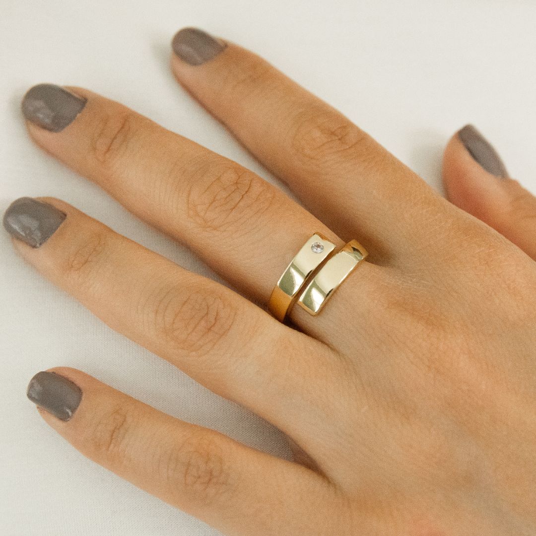 Gold Modern Wrap Ring