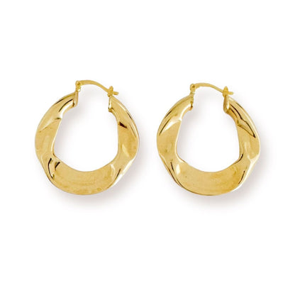 Gold Organic Hoop Earrings