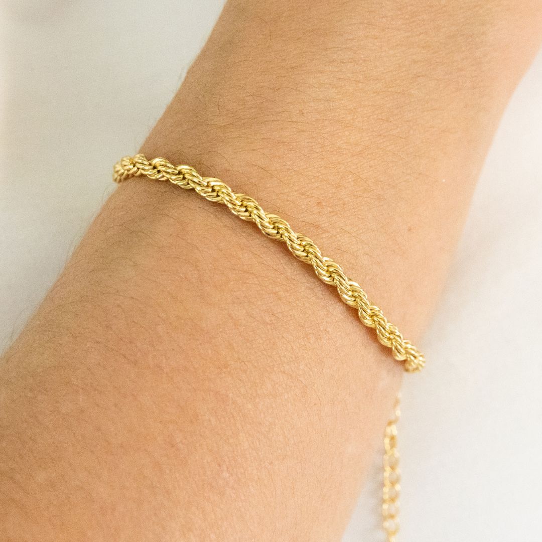 Gold Rope Chain Bracelet