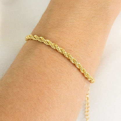 Gold Rope Chain Bracelet