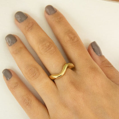 Golden Wave Ring